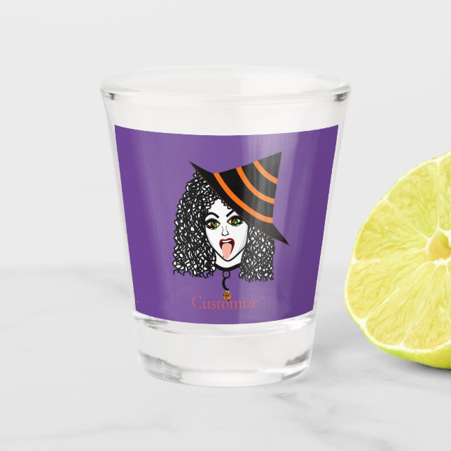 Curly-haired Witch Thunder_Cove Shot Glass (Front)