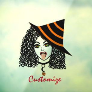Curly-haired Witch Thunder_Cove  Window Cling