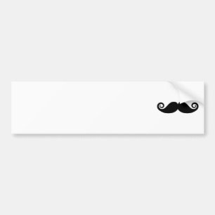 Curly Handlebar Moustache Bumper Sticker