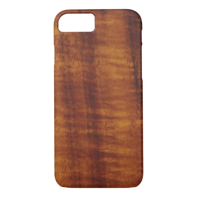 Curly Hawaiian Koa Wood Style Case-Mate iPhone Case (Back)