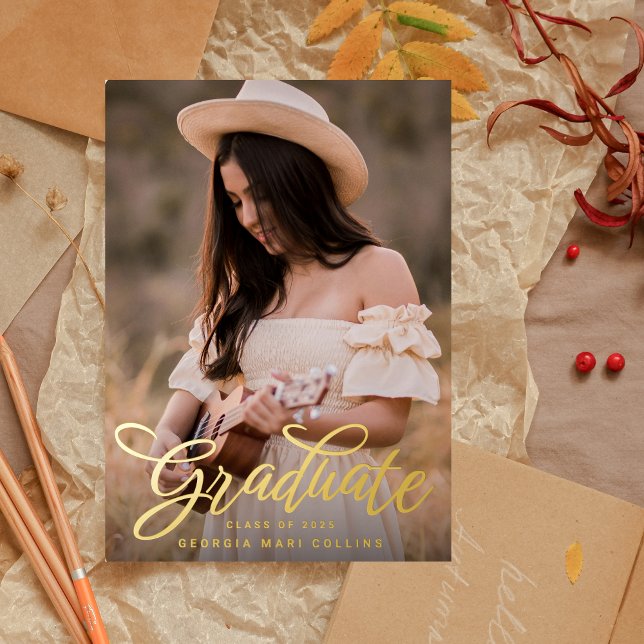 Curly Headline Graduation Invitation (Creator Uploaded)