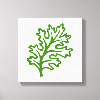 Curly kale leaf kitchen art graphic canvas art