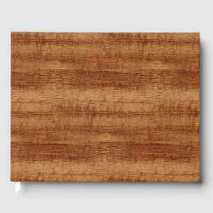 Curly Koa Acacia Wood Grain Look Guest Book
