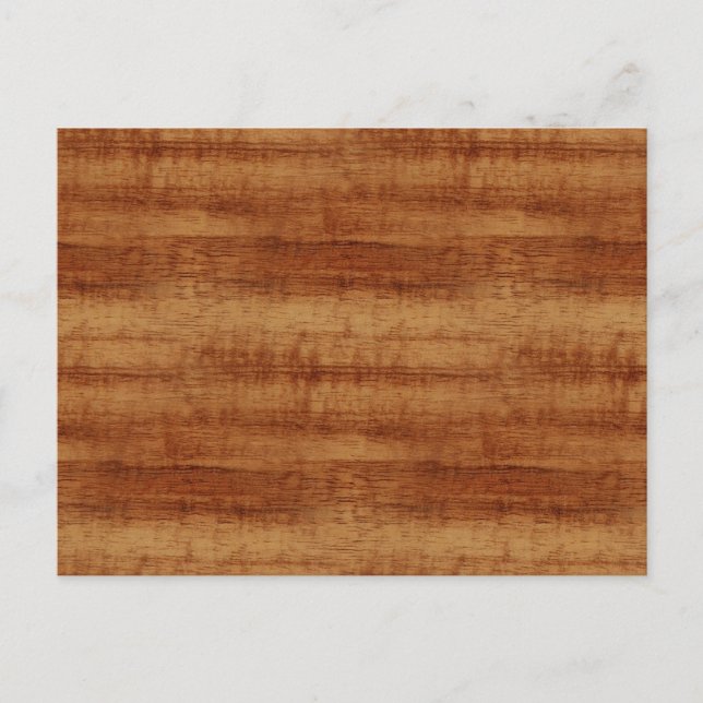 Curly Koa Acacia Wood Grain Look Postcard (Front)