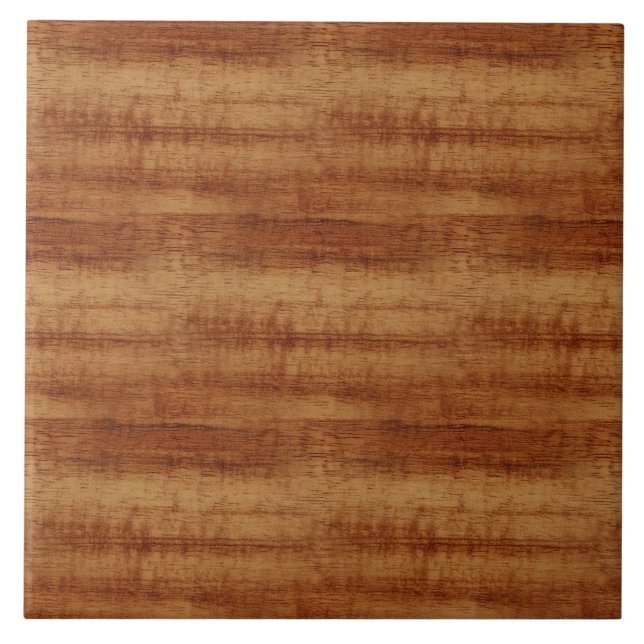 Curly Koa Acacia Wood Grain Look Tile (Front)