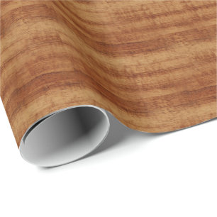 Curly Koa Acacia Wood Grain Look Wrapping Paper