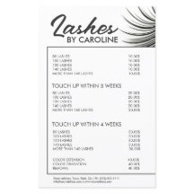 Curly Lash Extensions Bordered White Price List