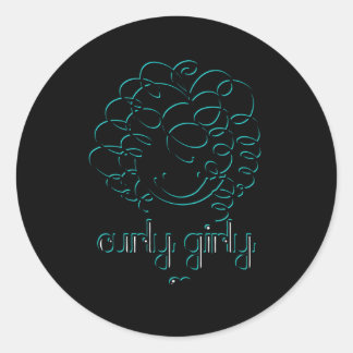 Curly Love Your Curly Hair Classic Round Sticker