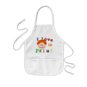 Curly Red Hair Boy Face Painting Apron