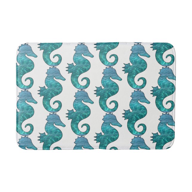 Curly Seahorse Bath Mat (Front)