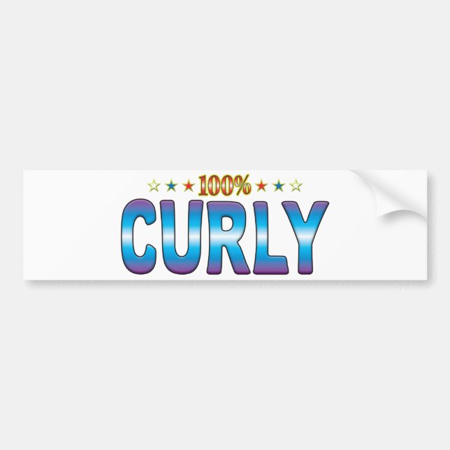 Curly Star Tag v2 Bumper Sticker (Front)