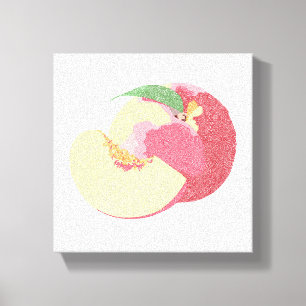 Curly Sweet Peaches  Canvas Print