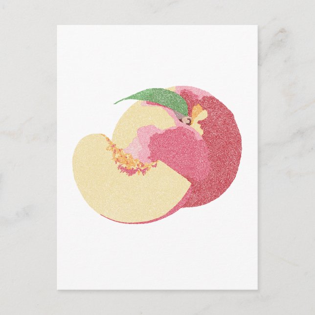 Curly Sweet Peaches  Postcard (Front)