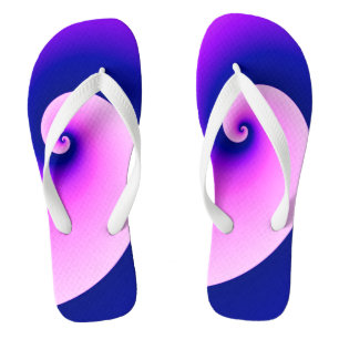 Curly Waves in Purple Flip Flops