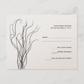 Curly Willow Wedding RSVP Response Card