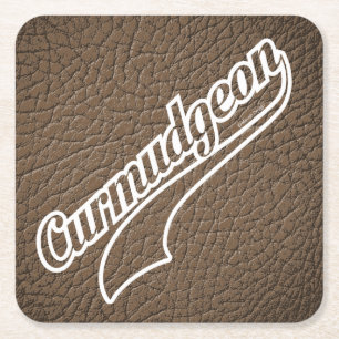 Curmudgeon Square Paper Coaster
