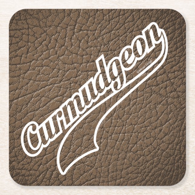 Curmudgeon Square Paper Coaster (Front)