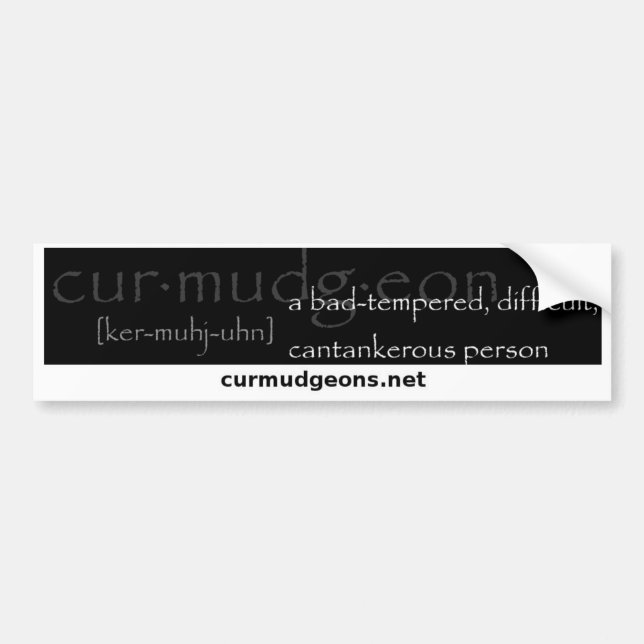 Curmudgeons Bumper Sticker (Front)