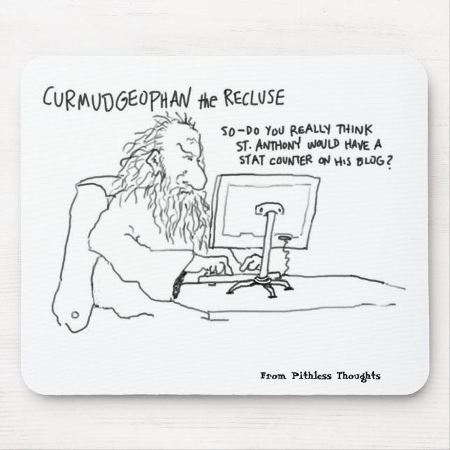 Curmudgeophan on Blogging Mouse Mat (Front)