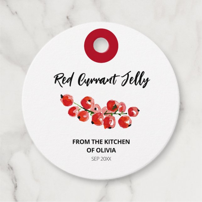  Currant Jelly Round Label Gift Tag (Front)