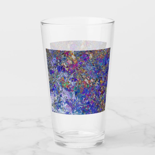 Currant Leaves Tree Art Beverage Drink Glass (Front)