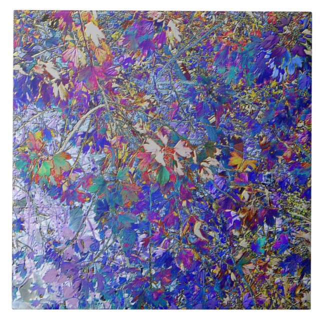 Currant Leaves Tree Art Ceramic Tile (Front)