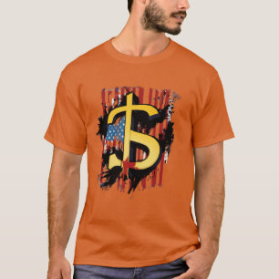 Currency Elegance: Dollar Design T-shirt" T-Shirt