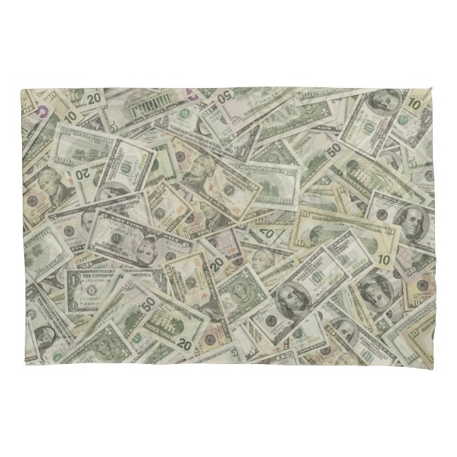 Currency themed, simple USA design. Pillowcase (Front)