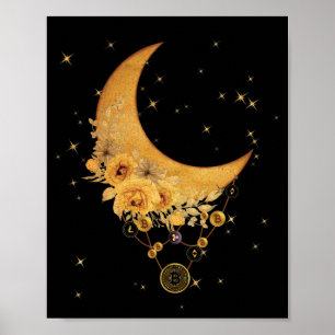 Currency Virtual On The Moon Spiritual Graphic Poster
