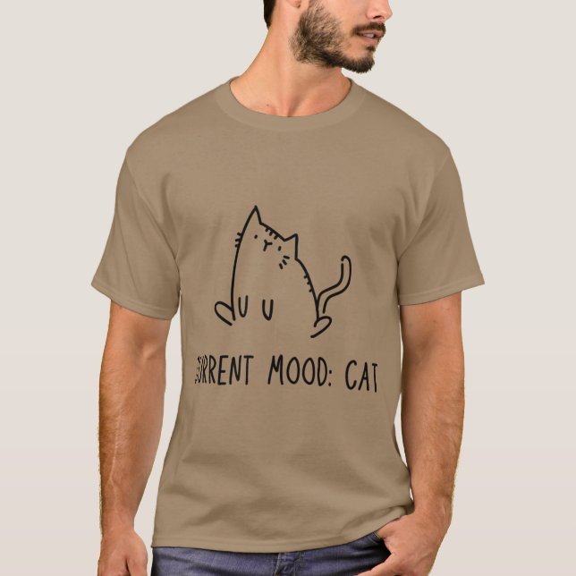 Current Mood Cute Cat friends T-Shirt (Front)