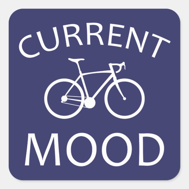 Current Mood Cycling Square Sticker (Front)