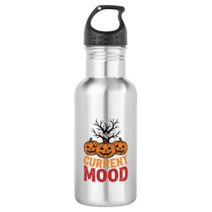 Current Mood Halloween Pumpkin Vintage Shirt Desig 532 Ml Water Bottle