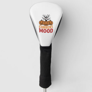 Current Mood Halloween Pumpkin Vintage Shirt Desig Golf Head Cover