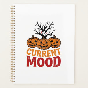 Current Mood Halloween Pumpkin Vintage Shirt Desig Planner