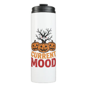 Current Mood Halloween Pumpkin Vintage Shirt Desig Thermal Tumbler