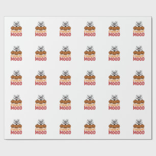 Current Mood Halloween Pumpkin Vintage Shirt Desig Wrapping Paper