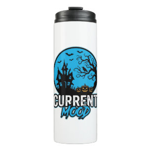 Current Mood Halloween Vintage Engraving Vector_1 Thermal Tumbler