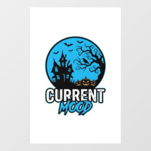Current Mood Halloween Vintage Engraving Vector_1 Window Cling