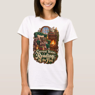 Current Status Reading by the Fire Winter T-Shirt