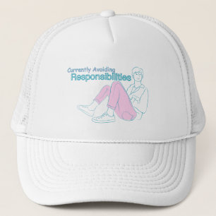 Currently Avoiding Responsibilities Funny Minima Trucker Hat