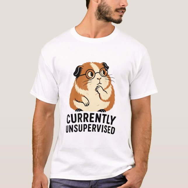 Currently Unsupervised Pig T-Shirt (Front)