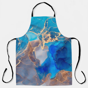 Currents of translucent hues, snaking metallic swi apron