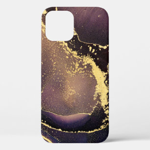 Currents of translucent hues, snaking metallic swi iPhone 12 case