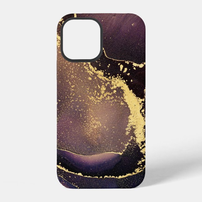 Currents of translucent hues, snaking metallic swi iPhone case (Back)