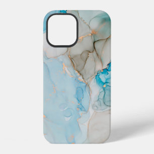 Currents of translucent hues, snaking metallic swi iPhone 12 case