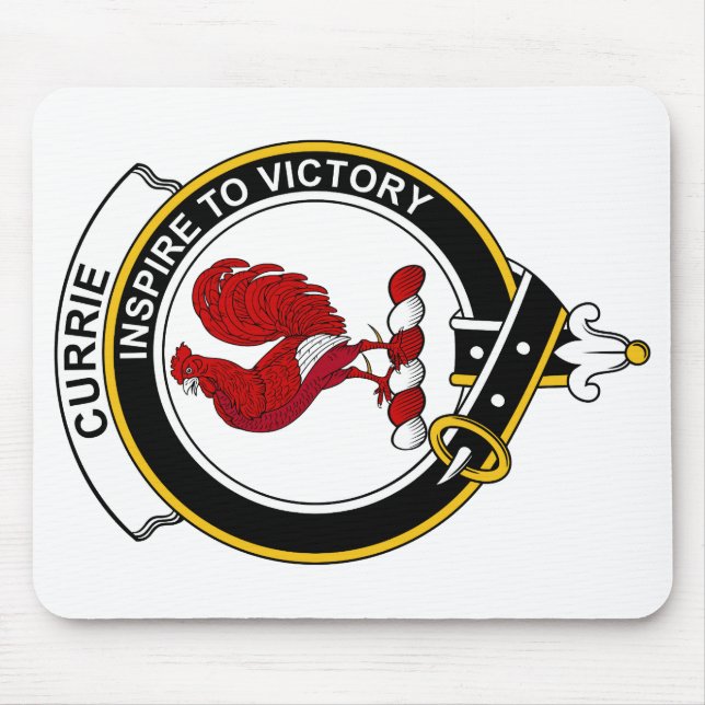 Currie Clan Badge Mouse Mat (Front)