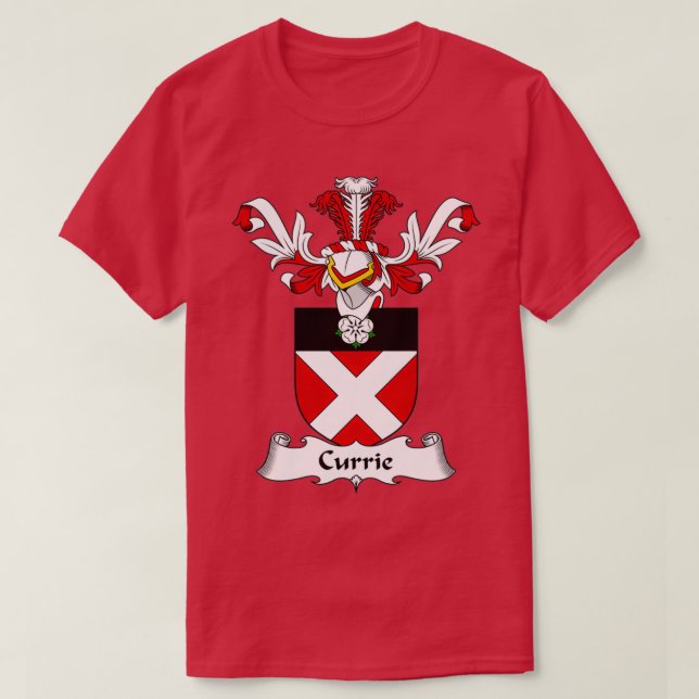 Currie Coat of Arms Family Crest  T-Shirt (Design Front)