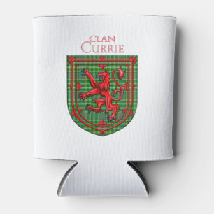 Currie Tartan Scottish Plaid Lion Rampant Can Cooler