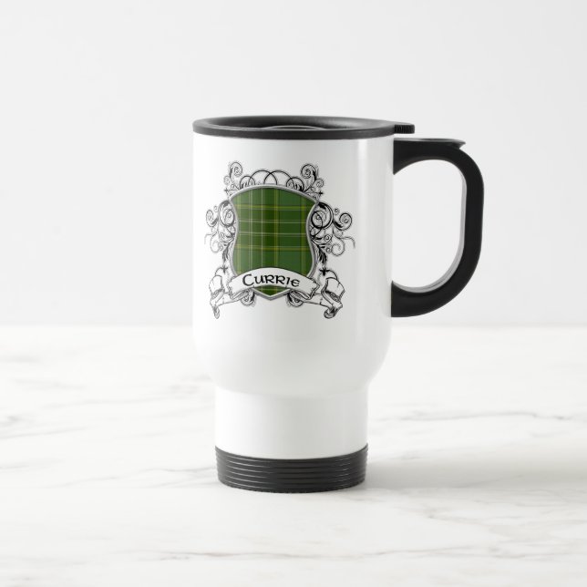 Currie Tartan Shield Travel Mug (Right)