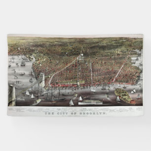 Currier and Ives print of Brooklyn, 1886 Banner